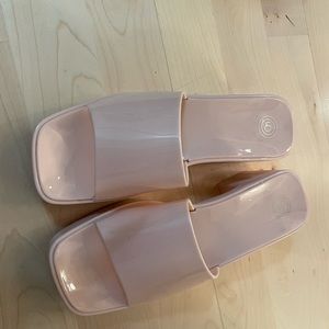 Pink UO Jelly Heel Slides NWOT